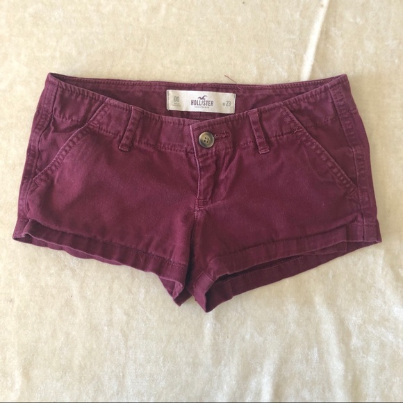 Hollister burgundy shorts size 00